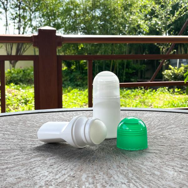 Flat 75ml Roller Deodorant Container Skincare PP Plastic Cosmetic Deodorant Bottle Under Arm Roll On Deodorant Bottle