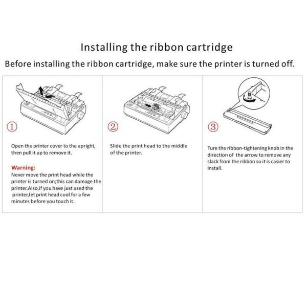 Compatible Printer Ribbon Cartridge , Black Epson DLQ3000 3250 14m * 25.4mm