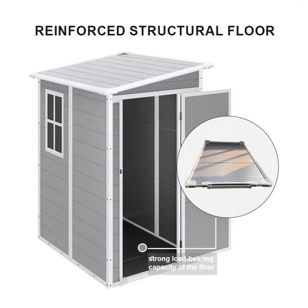 3x5ft Waterproof Plastic Garden Shed with Lockable Door