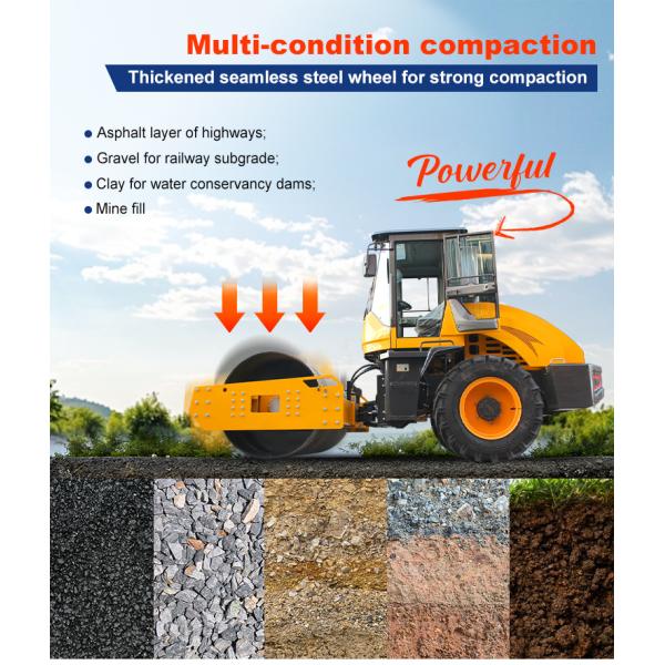 Hot Sale 8 Tons Road Roller Diesel Hydraulic Vibrating Single Drum Compactor Road Roller