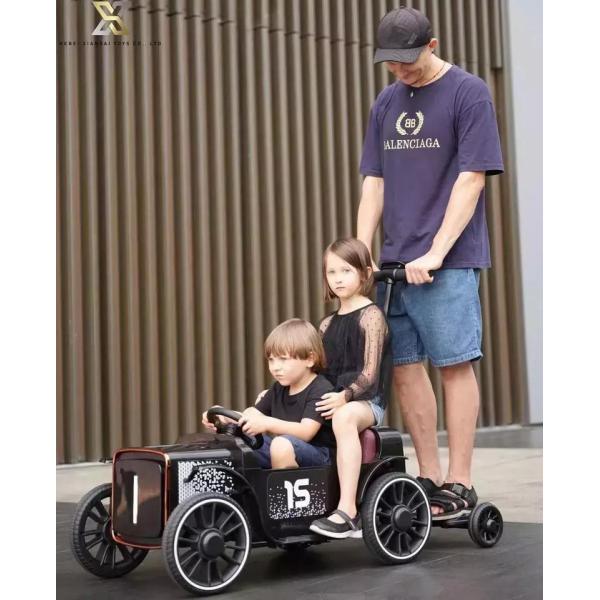 Material de plástico PP 12V coche de juguete eléctrico con control parental y remolque