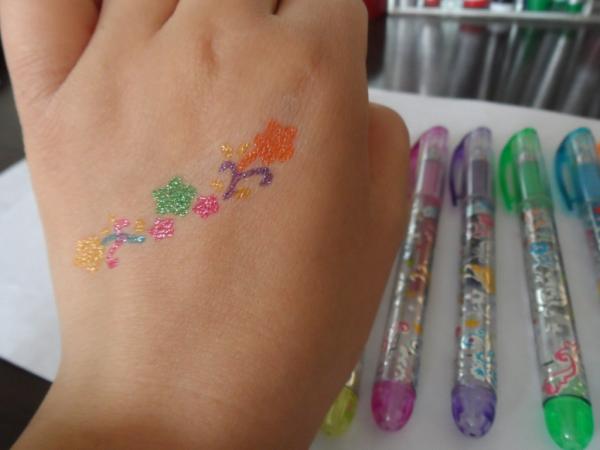 body gel ink pen,skin marking gel pen, can wash away,safety to skin