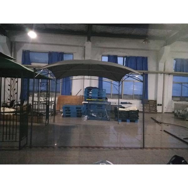 Outdoor Patio Carport with Steel Frame 3*3M Sunshade Garden White Wedding Canopy Roof