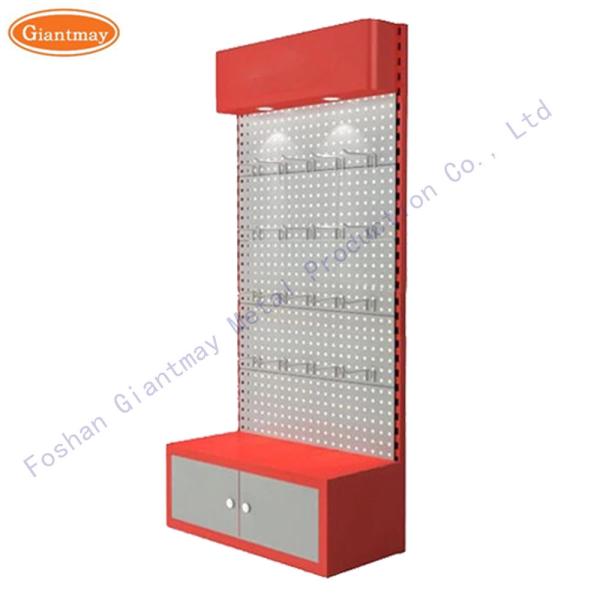 Hardware Products Display Rack Shelf with Hooks Exhibition Stand