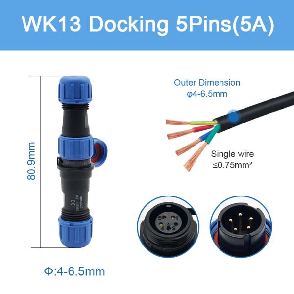 Портативной машинки соединителя отверстия установки панели Pin стыковка IP68 подводная Wk13 водоустойчивой электрическая