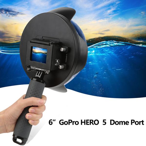 Increased View Gopro Hero 5 Dome Port With Floaty Lens Hood Handle Pole