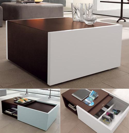 Wenge/White Sorage Coffee Table,Telescopic/Scalability/Enlarge/Elongated Tea Table