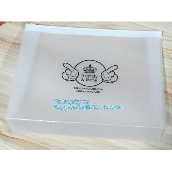bag with window and zipper/slider zipper bag/aluminum foil zip lock bag, EVA PVC slider zipper bag for travel accessorie