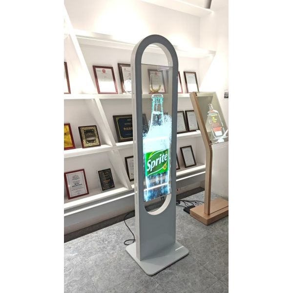 48 Inch Custom Shell See Through Screen 500 Nits U-shaped floor-standing transparent oled display buy