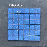 Anti Slip Glossy Cobalto Ceramic Pool Mosaics 300 X 300mm