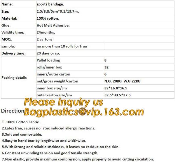 Medical Wound Dressing Outdoor Sports Sprain Treatment Bandage High Elastic Bandage,Hospital grade medical sports wound