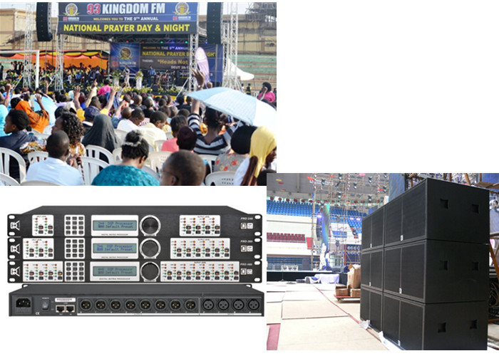 Outdoor Stage Digital Sound Processor With 3 In 6 Out 32 Bits DSP Ship