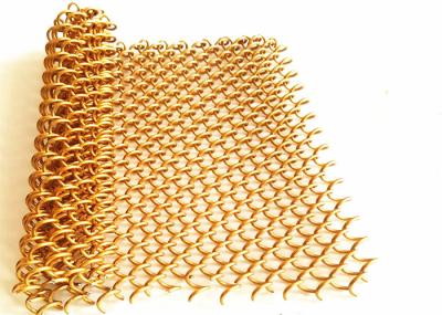 Tela de malha de alumínio espiral do diâmetro 1.2mm do Weave para o teto da decoração de Hotal
