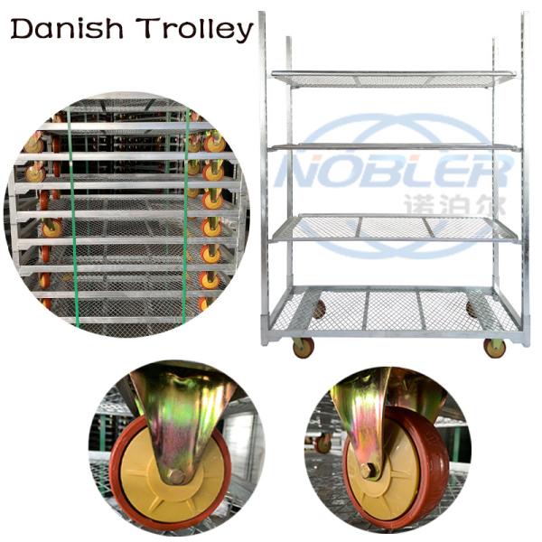 Assembly Required Danish Trolly Flower With 4 Wheels 50kg Capacity
