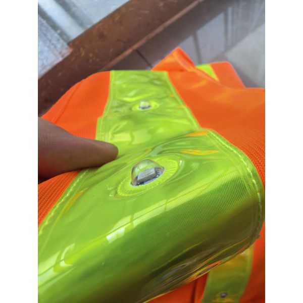 Safety Reflective Jacket 12 LED Light-Up Safety Vest with Reflective Strips – Ideal for Workers, Rechargeable Battery Workers & Cyclists Vests