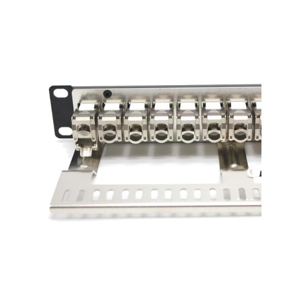 Металлическая RJ45 Ethernet Patch Panel защищенная Cat5e/Cat6/Cat6a/Cat7 Черная 1U 2U с управлением кабелями