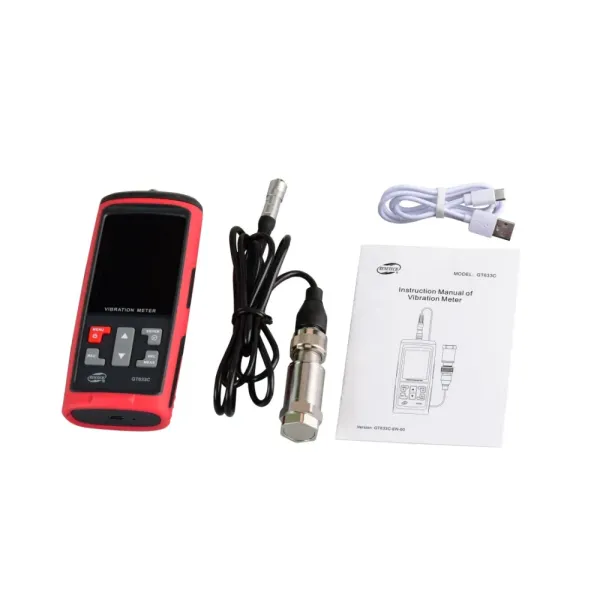 GT633C Vibrometer with 2000mAh Lithium Battery 8MB Storage Space and TFT Large Display Screen Vibration Meter