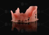 Prothèse partielle en acrylique rose orange Dentures numériques d'apparence naturelle d'impression 3D