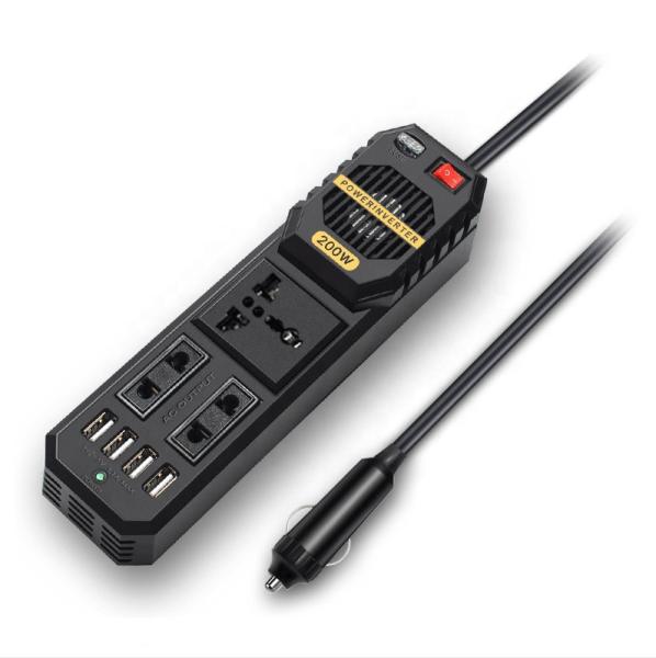 Electric Usb Car Motor Inverter 200W Car Power Inverter 12V Dc To 110V Ac 12 Volt Dc To Ac Converter - Car Power Inverter