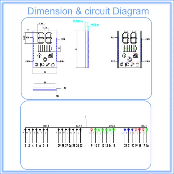Original Factory Custom SMD Led 7 Segment Display Arduino High brightness 7 Segment Custom Led Display Full color SMT Customized Seven Segment Led Indoor Use