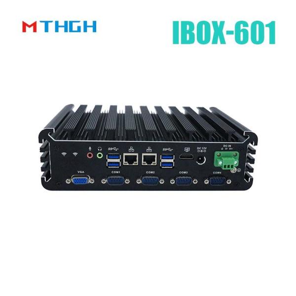 Fanless Industrial Mini PC with Intel Core i5-7200U Processor and 4 COM Ports for Entry Exit Terminal