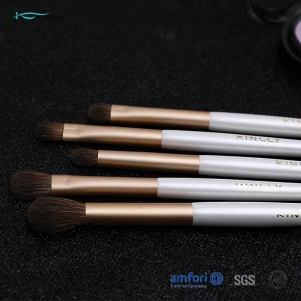 Синтетическая щетка макияжа волос 5PCS сияющая белая ISO9001