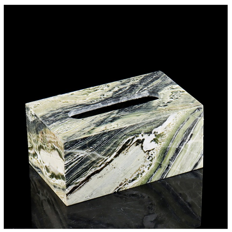 Wholesale Luxury Modern Marble Tissue Paper Storage Box for Living Room Dining Tables Desktop
