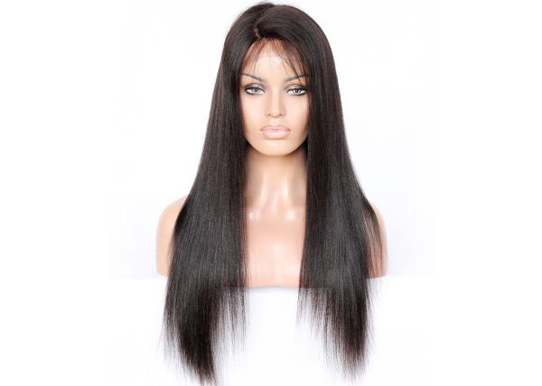 100% Brazilian Virgin Straight Human Hair Lace Front Wigs 5 Inches For Black Women