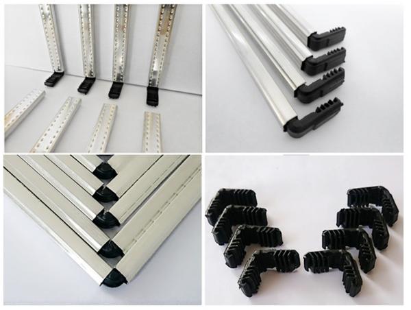 Non-benable aluminum spacer plastic corner connectors