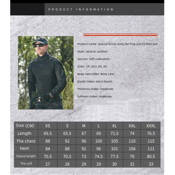 G2 Frog Army Tactical Uniform TC Plaid Military Combat Suit Moisture Absorption