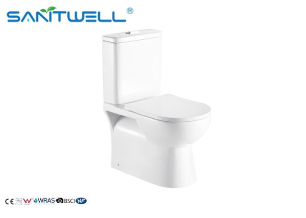 White High Efficiency Ceramic 2 Piece Toilet Water Closet For Bathroom