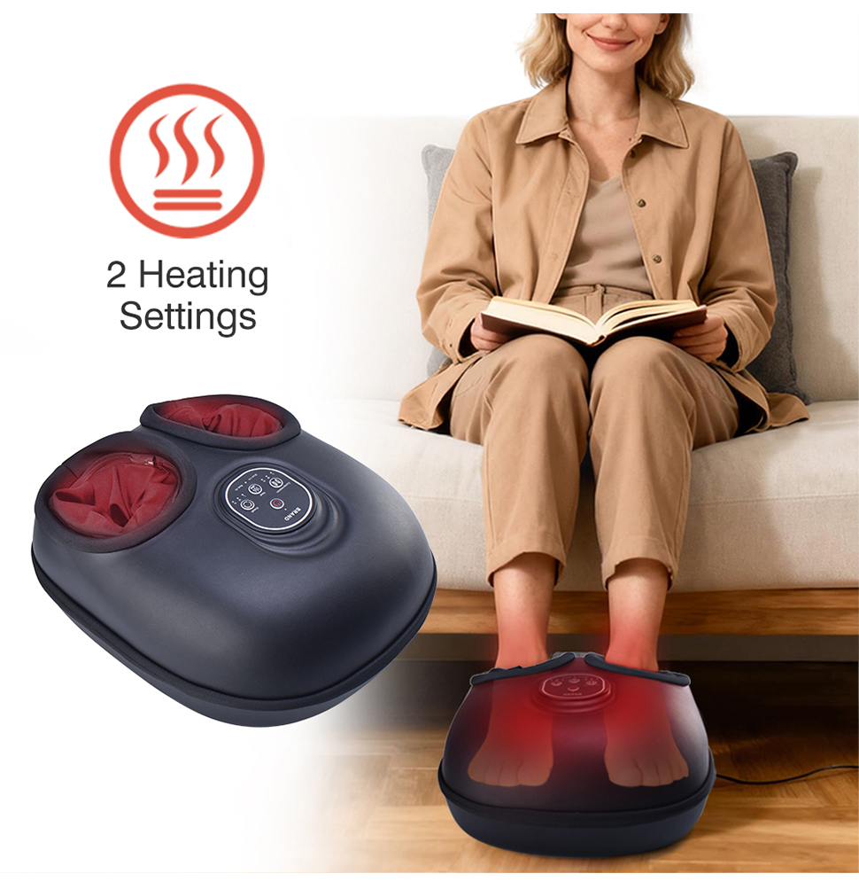 air Relax Compression Blood Circulation Foot Leg Massager Botas De Presoterapia Shiatsu Kneading Electric Rolling Foot Massager