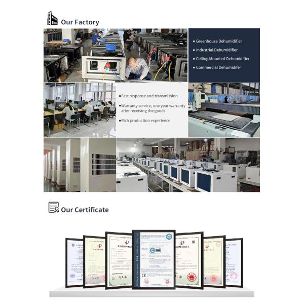 240L/D Ceiling Dehumidifier High Efficient Humidity Control Grow Room LED Display Dehumidifier for Agriculture