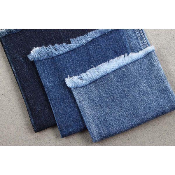 Soft 9.5oz 100% cotton denim fabric desizing cross hatch slub jeans fabric for men wear