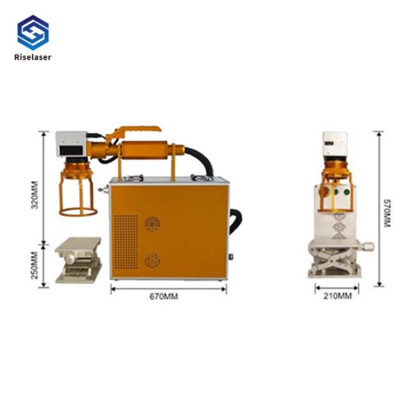 Aluminum Fiber Laser Marking Machine 20 Watt 1064nm Wavelength Air Cooling System