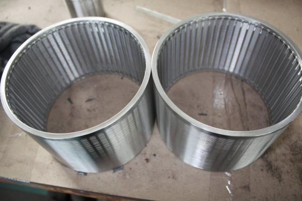 27%-80% Filtragem Johnson Wedge Wire Screens Largura 0,5m-2,0m Aplicações