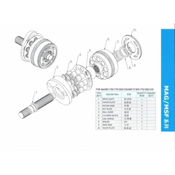 Двигатель путешествия Assy GM09 GM18 GM35 MAG85 VP Финальный привод Gm85 для экскаватора