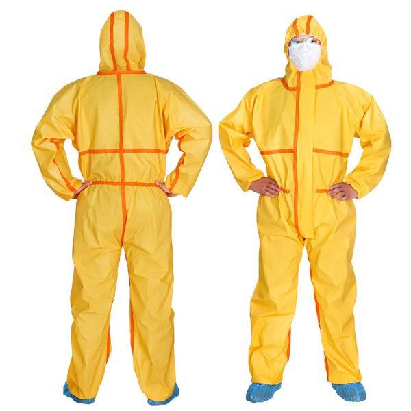 OEM Type 3 4 Chemical Resistant Disposable Coveralls Water Resistant