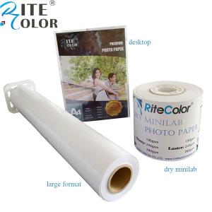 Rolo lustroso do papel do brilho do papel da foto do Inkjet RC para a impressão