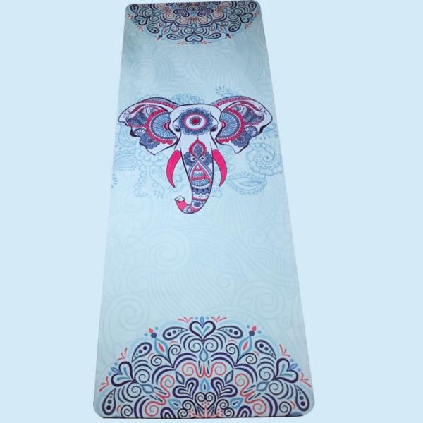 Extra light weight Ultra Thin Microfiber Printing Natural Rubber Yoga Mat 1.5mm,foldable Mat