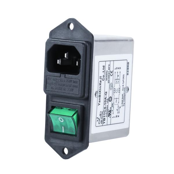 фильтр модуля входа силы фильтра EMI входа IEC 220V 10A для небольшого электропитания