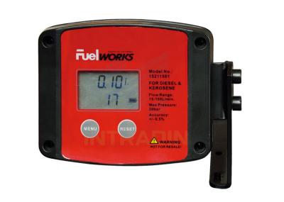 10 - 100 LPM Flow Rate Oval Gear Inline Fuel Flow Meter With 15 Meters Length Of Cord