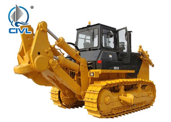 Cummins Engine Shantui Bulldozer 32000KG Operating Weight 11.9cbm With Rops Cabin, Blade and Ripper