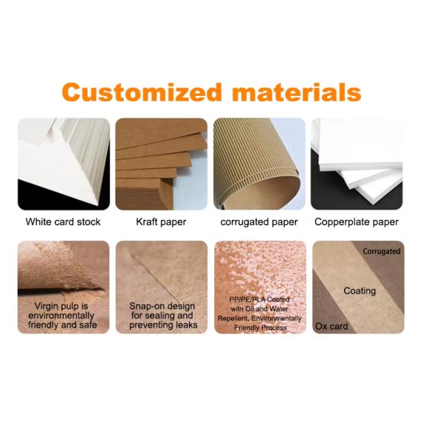 Recyclable Takeout Paper Burger Boxes Packaging Customized Logo Food Packing