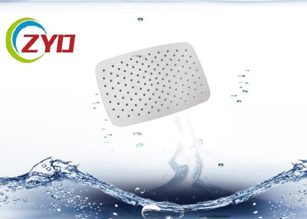 Thin Brushed Nickel Rain Shower Head Anti Corrosion Steel Material