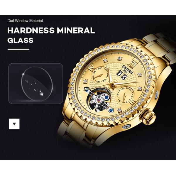 KINYUED Luxury Watch Brands Custom Water Resistant 3ATM Stainless Steel Men Watch