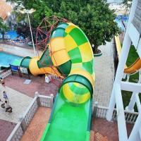 Commercial Water Park Equipment Outdoor Children Pool Slide Swimming Pool Fiberglass Small Speaker Slide for Sale