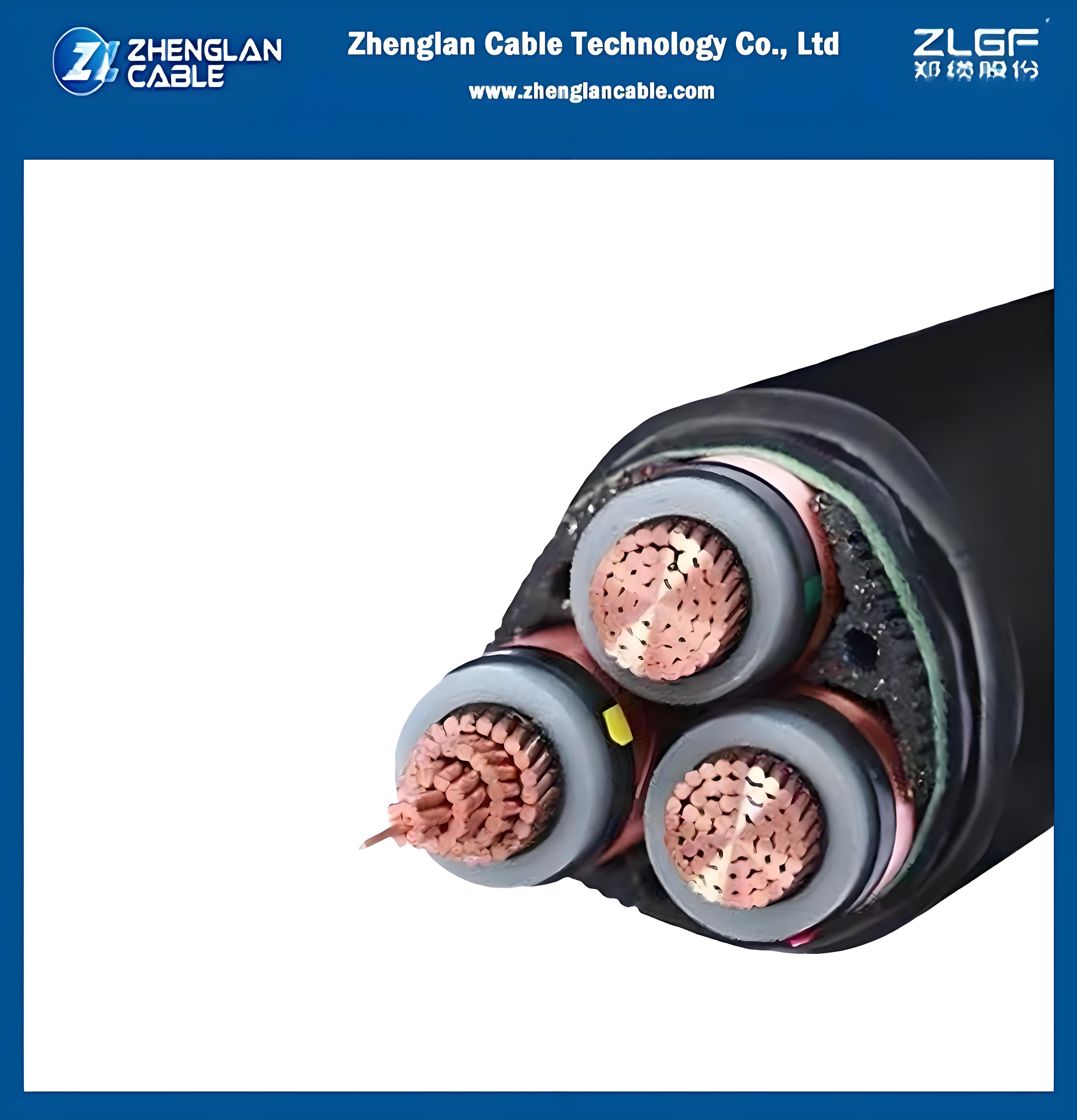 Underground Armoured Power Cable steel wire armored xlpe insulation 8.7/15kv YJV32 3x150mm2 IEC 60502-2