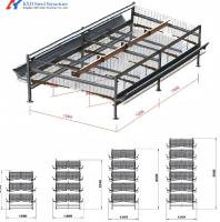 Cage de poulet de couche d'alimentation animale 8 niveaux 9 niveaux type H