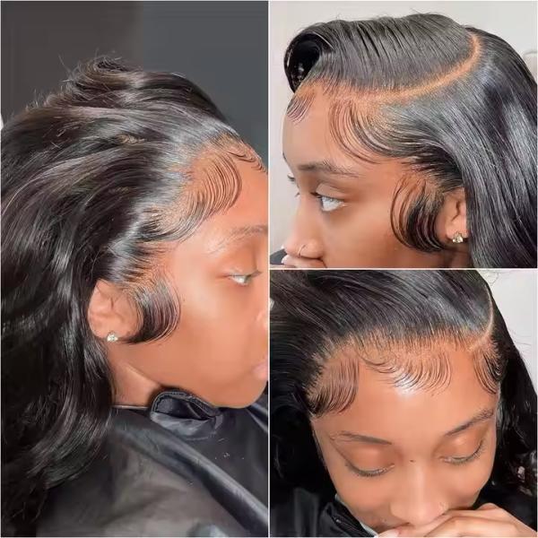 Ready to Ship Brazilian Virgin Hair Body Wave 180% Preplucked 13x6 HD ransparent Full Lace Front Wigs Human Hair for Black Women